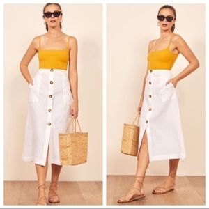 REFORMATION Highland midi skirt